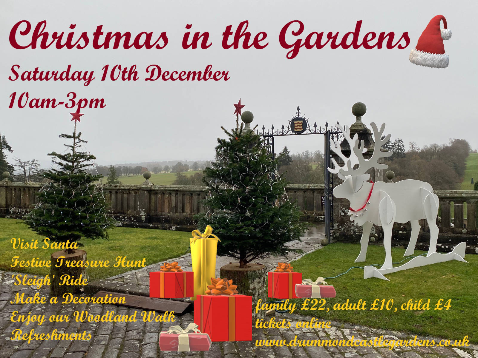 Join us for Christmas in the Gardens on Saturday 10th December from 10am-3pm